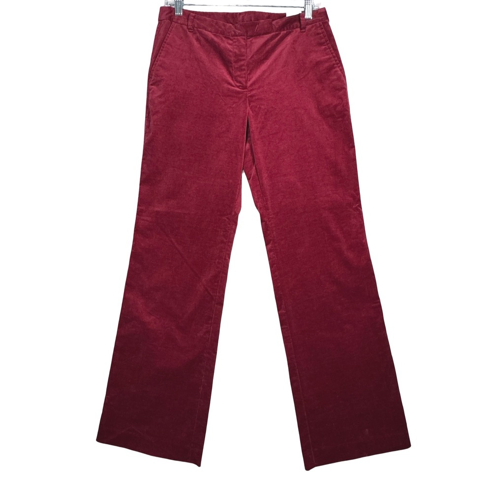 Ann Taylor LOFT Marisa Pants Women 6 Red Corduroy Trouser Y2K Casual Fall Preppy